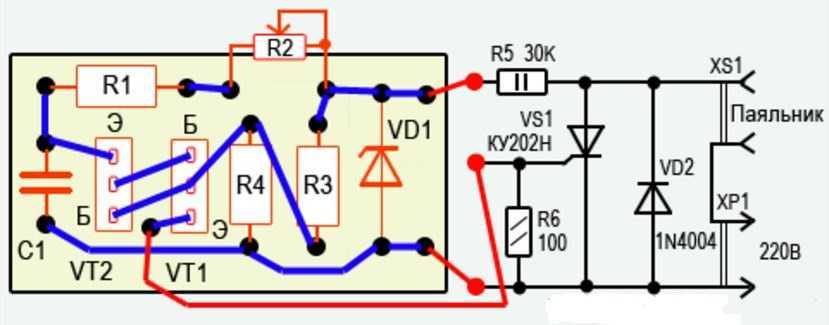 Схема регулятора нагрева паяльника