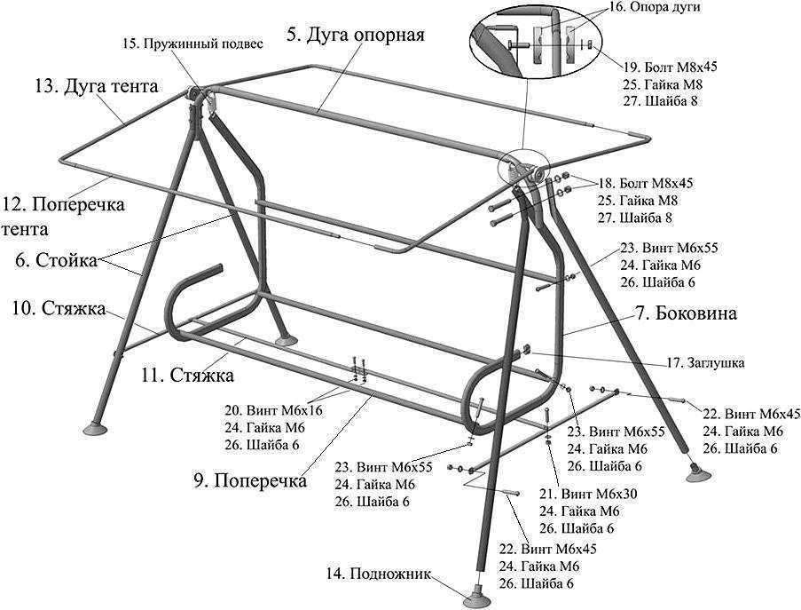 Подвесное кресло своими руками: пошаговая инструкция