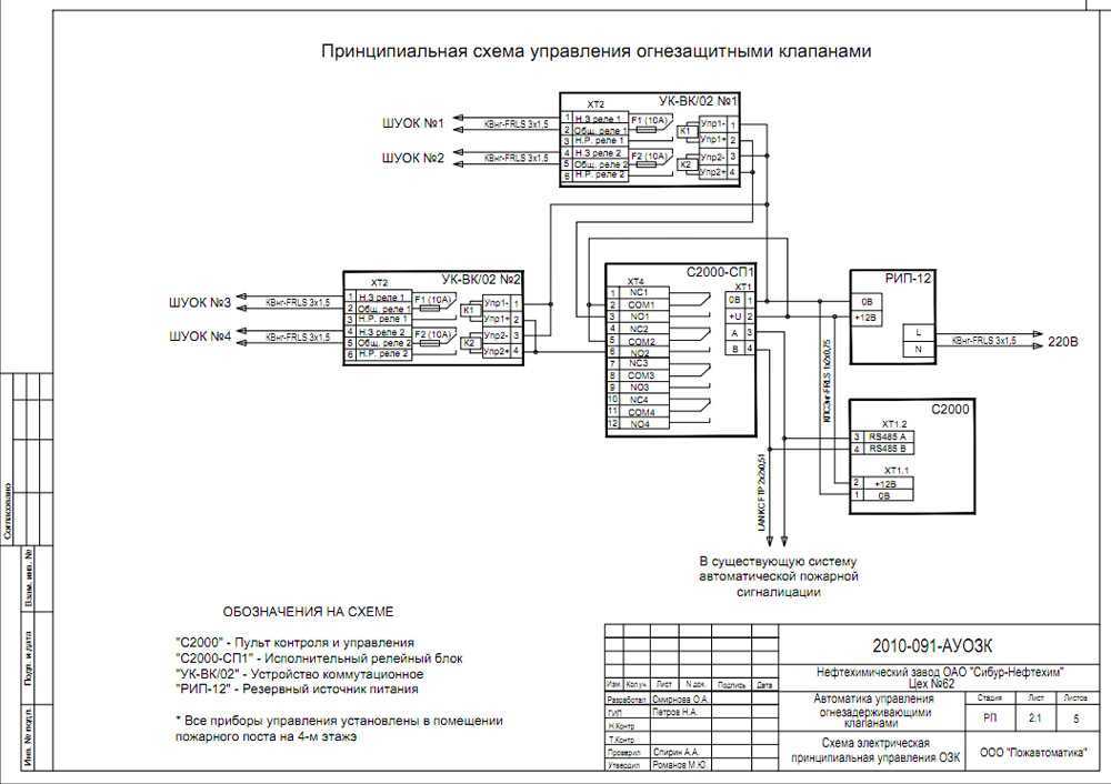 Схема подключения клапанов дымоудаления на болиде