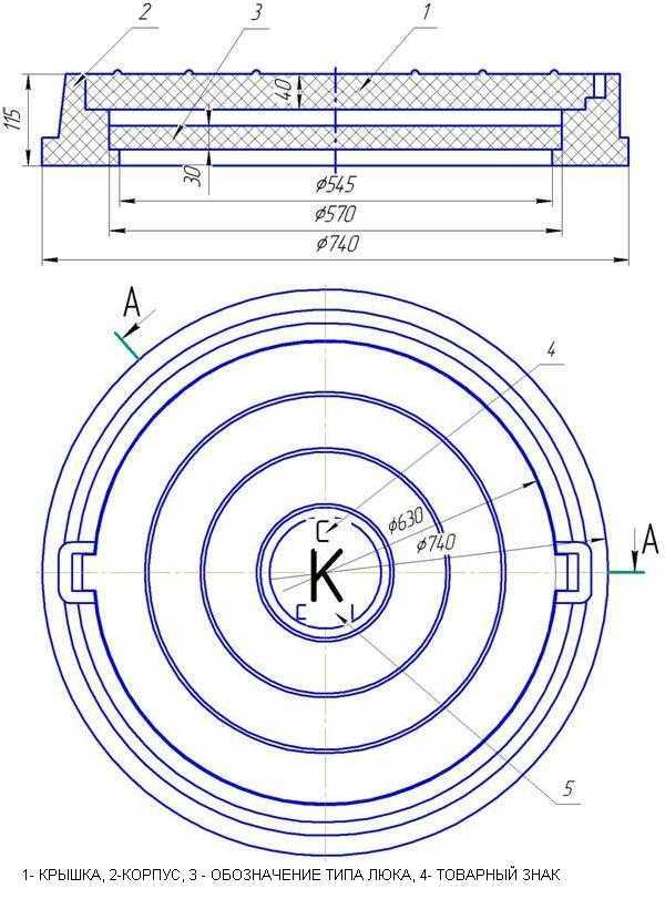 Чертеж канализационного люка