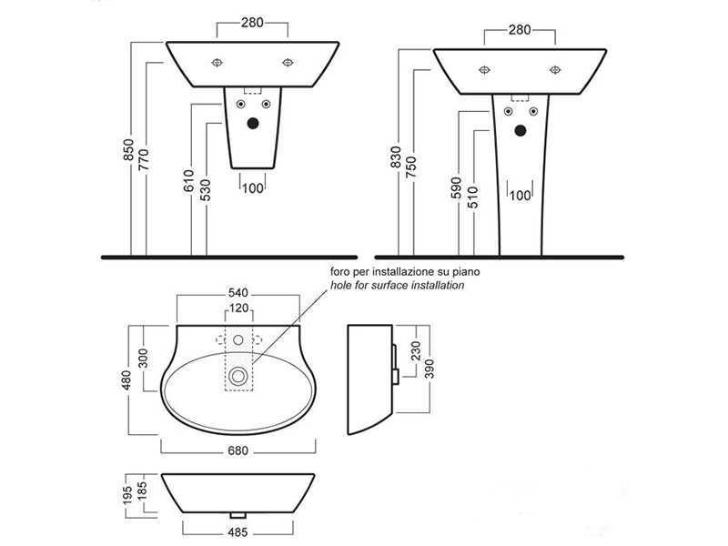 Высота канализации для раковины: особенности подводки и расчётов