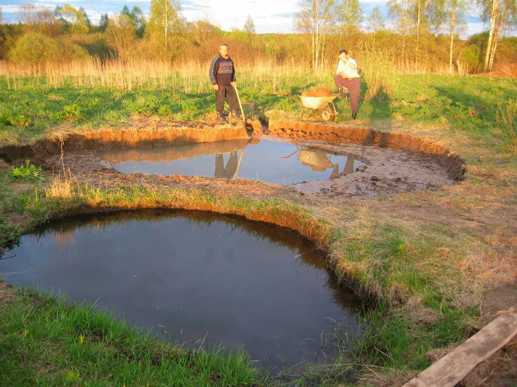 Как выкопать котлован под пруд (для рыбы или просто), озеро, бассейн или колодец, что это такое, как определить размеры водоема